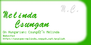 melinda csungan business card